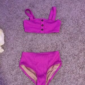 pink old navy bathing suit size small | barley used